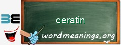 WordMeaning blackboard for ceratin